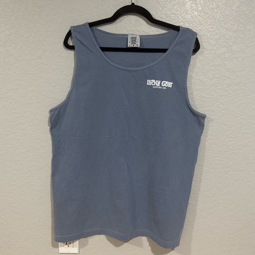 Lucky Goat Coffee Comfort Colors Tank Top